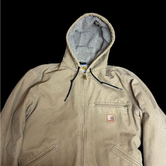Carhartt Tan Hooded Military Jacket - Picture 2 of 8